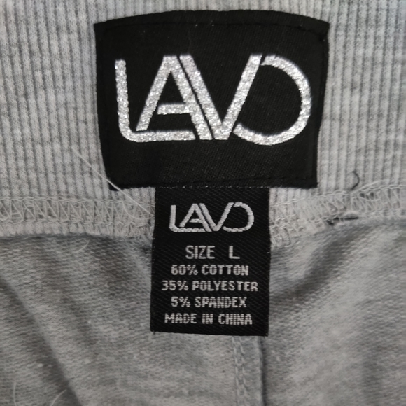 LAVC Womens Grey Drawstring Yoga Pants with Rainbow LOVE Design Size Large - Picture 14 of 14